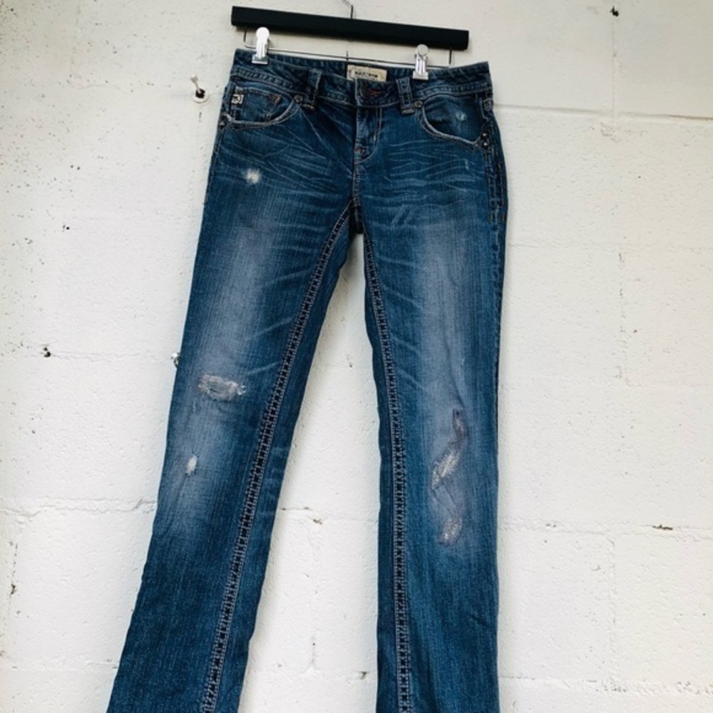 MEK DNM USA  distress‎ soft comfortable broken already western skinny 27 #D